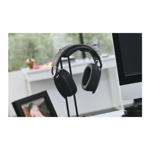 Logitech Zone Vibe 100 Lightweight Wireless Over Ear Headphones with Noise Canceling Microphone, Advanced Multipoint Bluetooth Headset, Works with Teams, Google Meet, Zoom, Mac/PC - Graphite