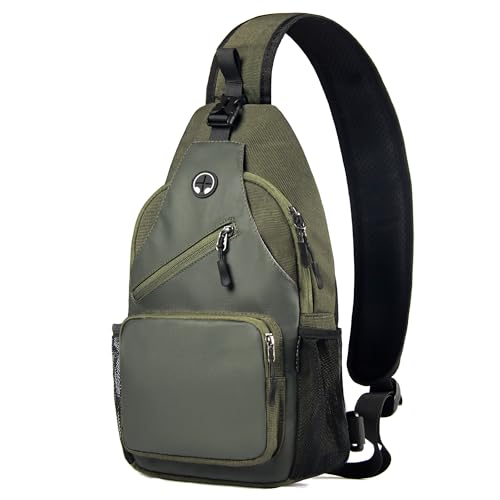 Javolto Crossbody Bags Sling Backpack,Multipurpose Cross body Shoulder Bag for Men and Women Chest Bag Travel Hiking Daypack-Pink