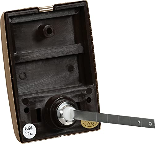 Newhouse Hardware MCHBV Wireless Mechanical Two-Note Chime and Door Button with Built-in Viewer, One Size, White/Brass