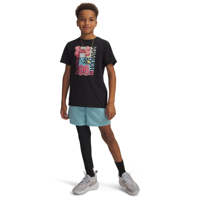 Under Armour Boys' Tech Mesh Shorts, (425) Blue Haze / / Black, Medium