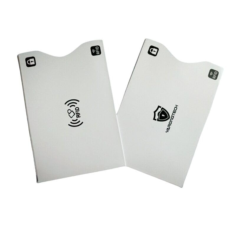 RFID Blocking Sleeves Ultimate Premium Identity Theft Protection Sleeve for Men & Women. Smart Slim Profile Design(Pack of 10) (White)