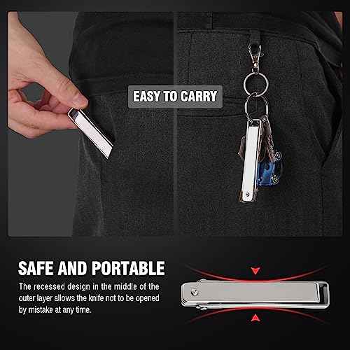 Folding Scalpel Pocket Knife, EDC Utility Surgical Knives With 10pcs #24 Replaceable Razor Blades for Outdoor Hunting Everyday Carry, Small Knife Collection Unique Gift for Men Women