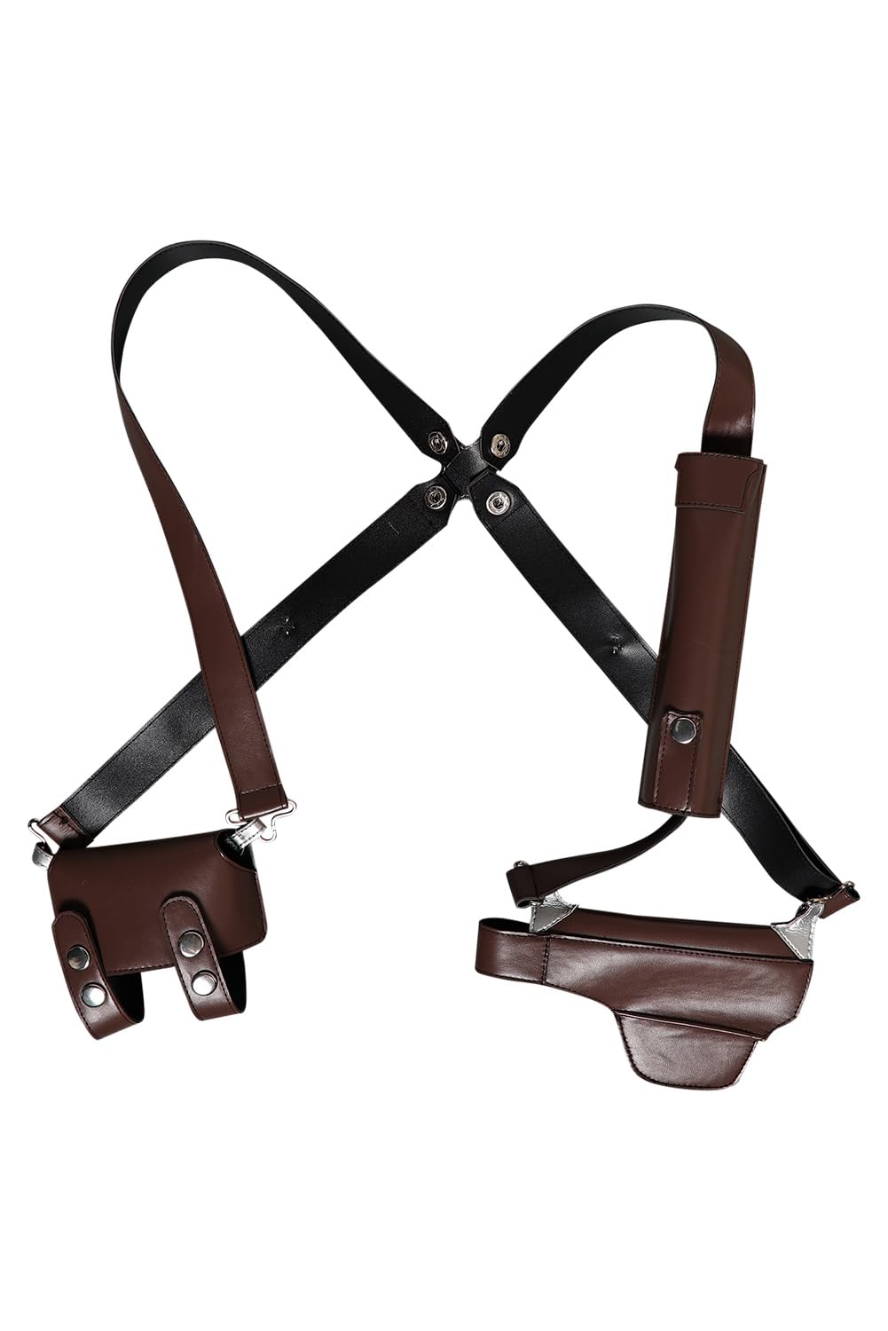 Verycos Men Cosplay Belt Chest Harness Belt Shoulder Strap Belts Back Cross Leather Punk Costume Accessory