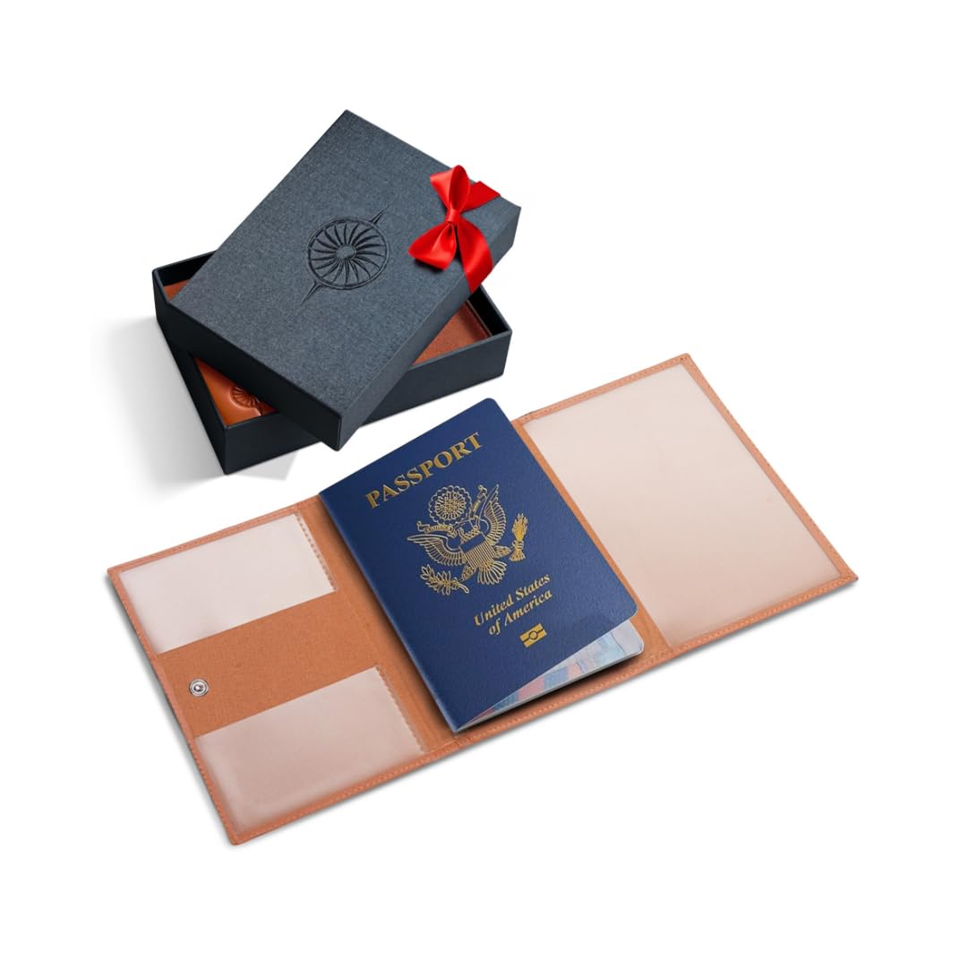 MAVRIK Pilot Document Holder – Genuine Leather Passport Wallet for Pilots – Aviation Gift, Travel Organizer, Pilot License Holder, FAA Medical Holder, Flight Bag Essential