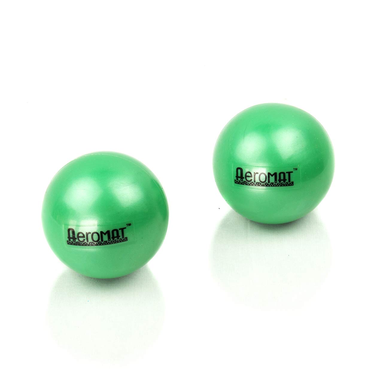 Aeromat Mini Weight Balls - Come in Pairs - 3.5" Diameter - 1 lbs - Green - Intended for Strength Training/Rehabilitation Exercises