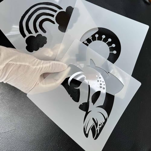 MAGJUCHE Golf Ball Stencil 12 Inches, Reusable Sport Stencil for Painting DIY Crafts Decor
