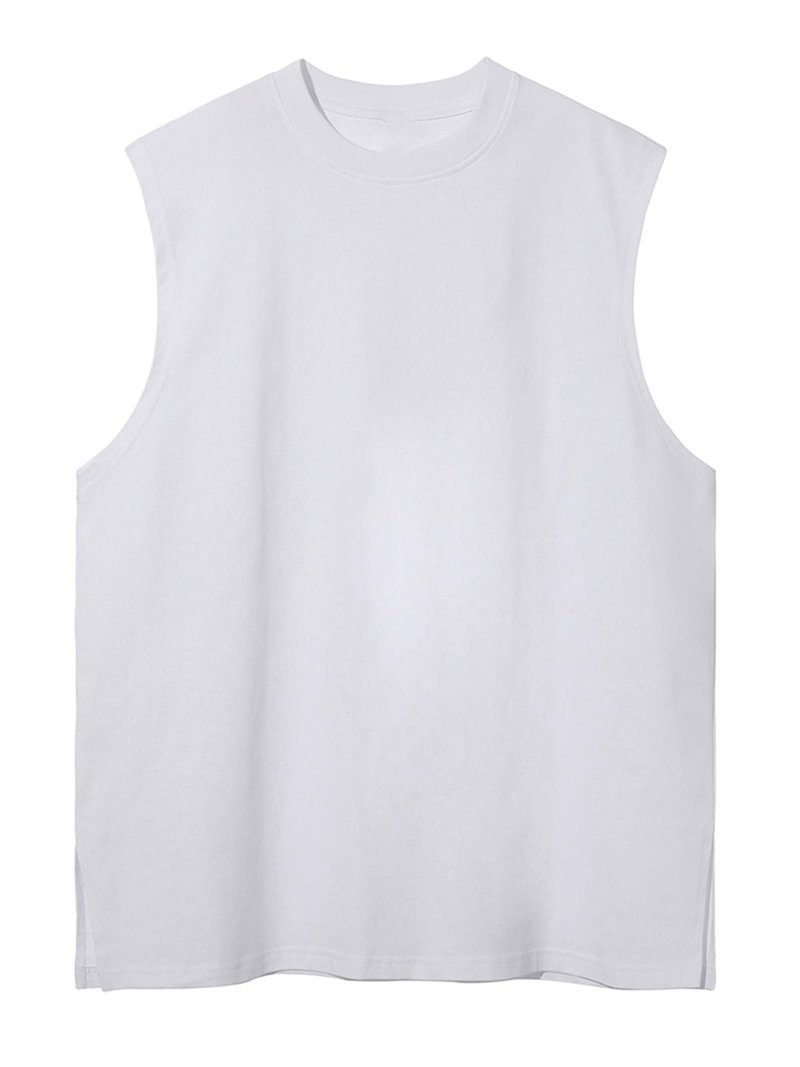 3 Pack Mens Workout Tank Tops Sleeveless Tee Shirts Men Muscle Shirt Gym Cotton T Shirts Running Beach Loose Fit Tee(XZG,BKGYWT,XL