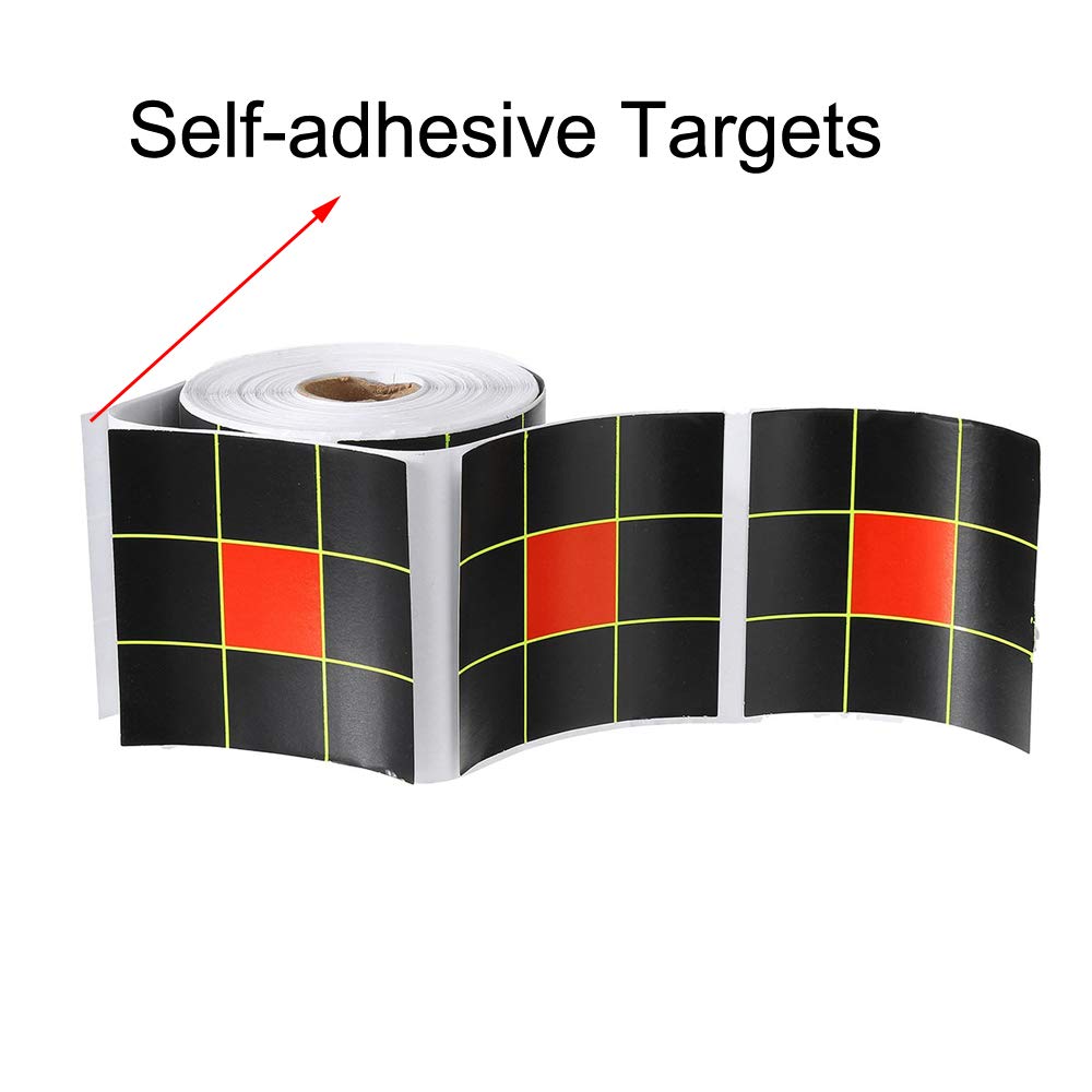 PISTEP Splatter Shooting Targets 3 Inch Reactive Paper Target Stickers 250pcs Self Adhesive Target Roll for Indoor and Outdoor Range - BB Gun, Pellet Gun, Airsoft, Rifle