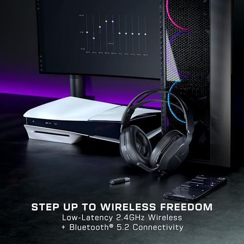 Turtle Beach Stealth 500 Wireless Amplified Gaming Headset for PS5, PS4, PC, & Mobile – 40-Hr Battery, Bluetooth, Memory Foam Cushions, Flip-to-Mute Mic, EQ Presets, Companion App – Black