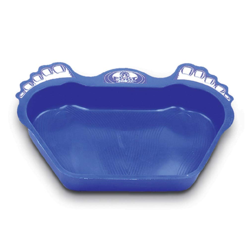 SWIMLINE HYDROTOOLS Plastic-Molded Footbath – Soaking Tray for Washing Feet Outdoors – Removes Sand & Dirt from House or Pool – Heavy-Duty Construction, Textured Non-Slip Surface, XL, Dark Blue