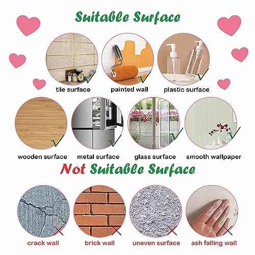 12 Sheets 120 Pcs Purple Love Heart Graphics Wall Stickers, sacinora Romantic Love DIY Wall Decals Removable Vinyl Peel and Stick for Baby Girl Nursery Bedroom Art Home Decorations