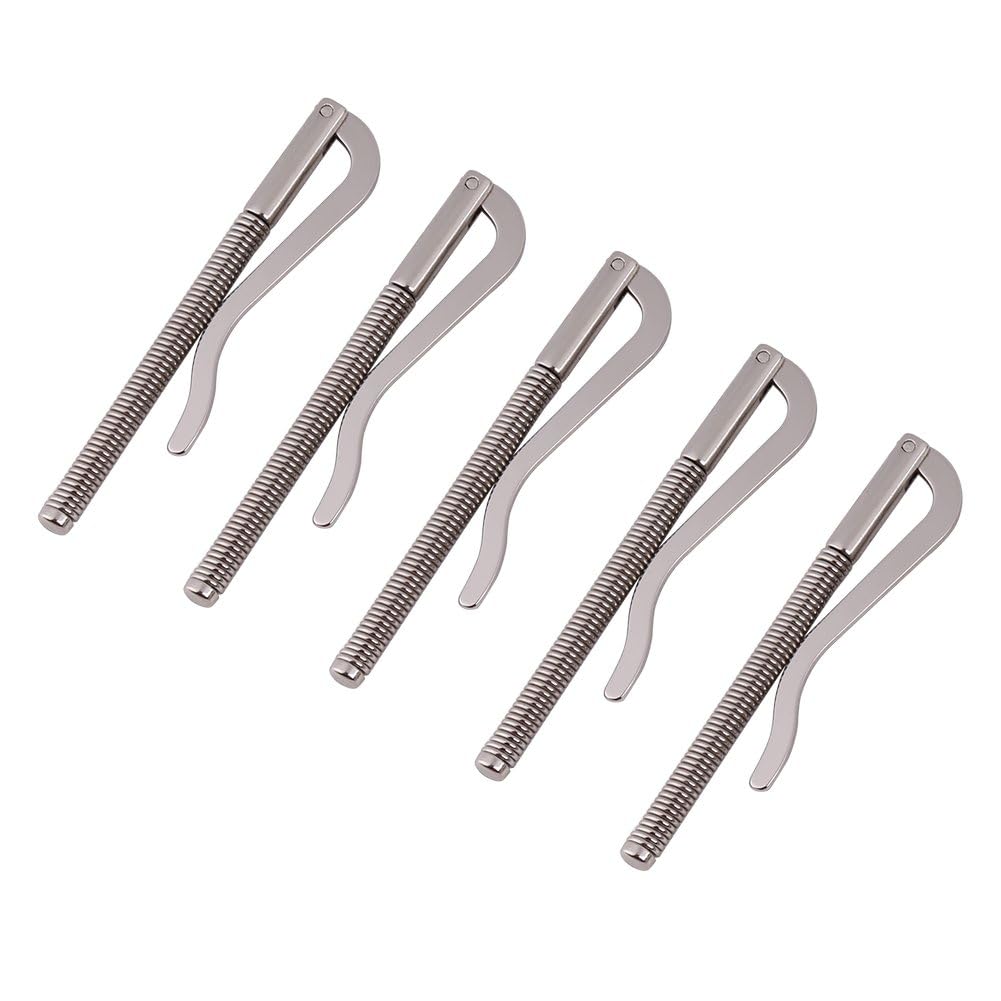 Beufee 10Pcs Spring Metal Money Clip Insert Bar Replacement Money Clip Card Holder Spring Clip Durable DIY Tool for Bifold Leather Wallet Purse Metal Wallets