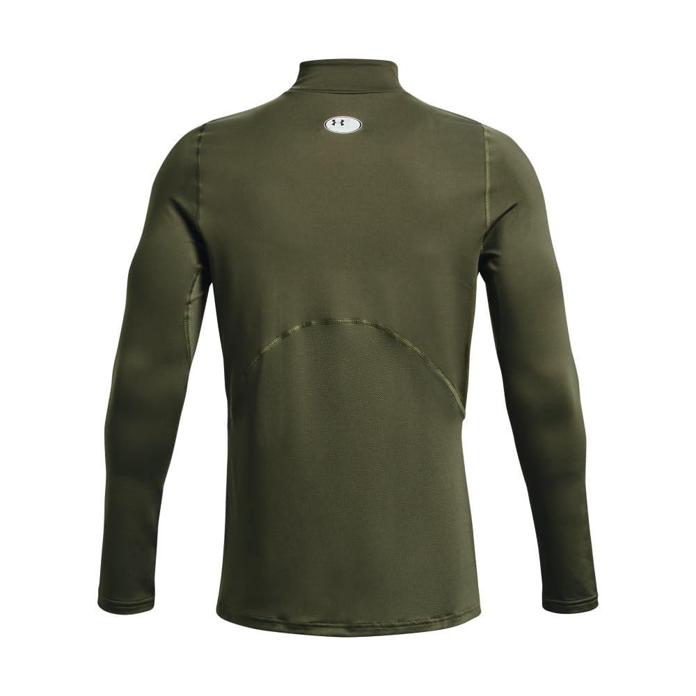 Under Armour Men's ColdGear Armour Fitted Mock, (390) Marine OD Green / / Black, Medium Tall