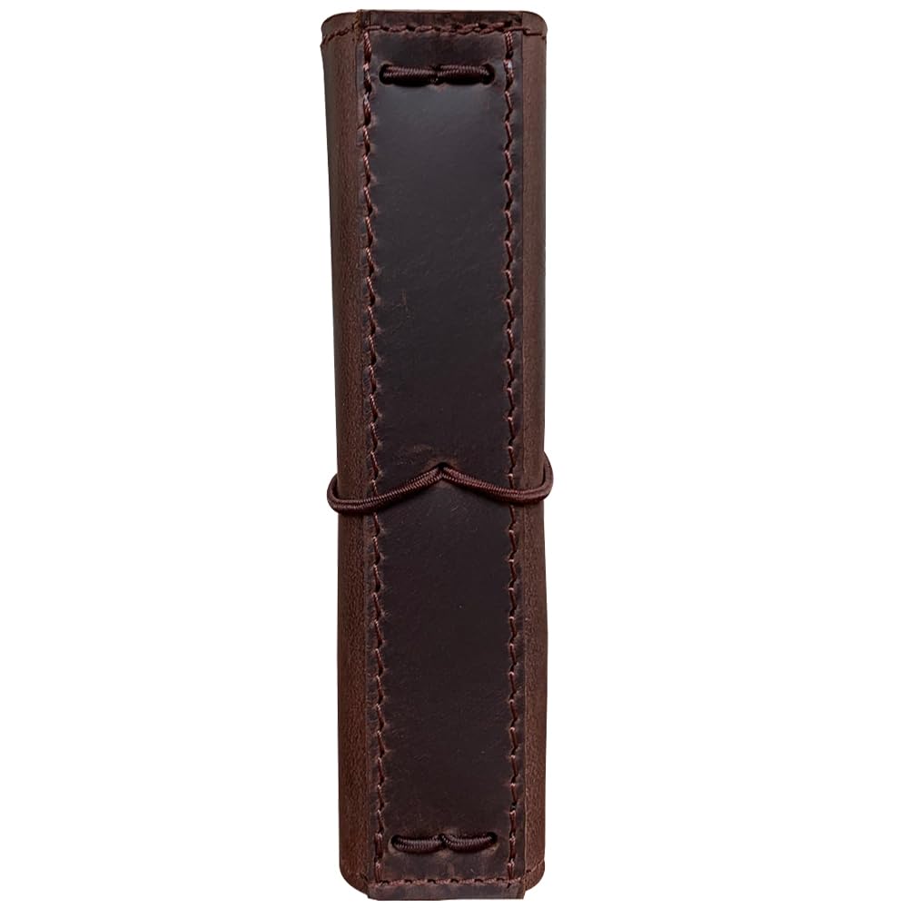 newestor Travelers Notebook Cover with Inner Pockets, Card Slots and Pen Holder, A6 Size, Dark Brown