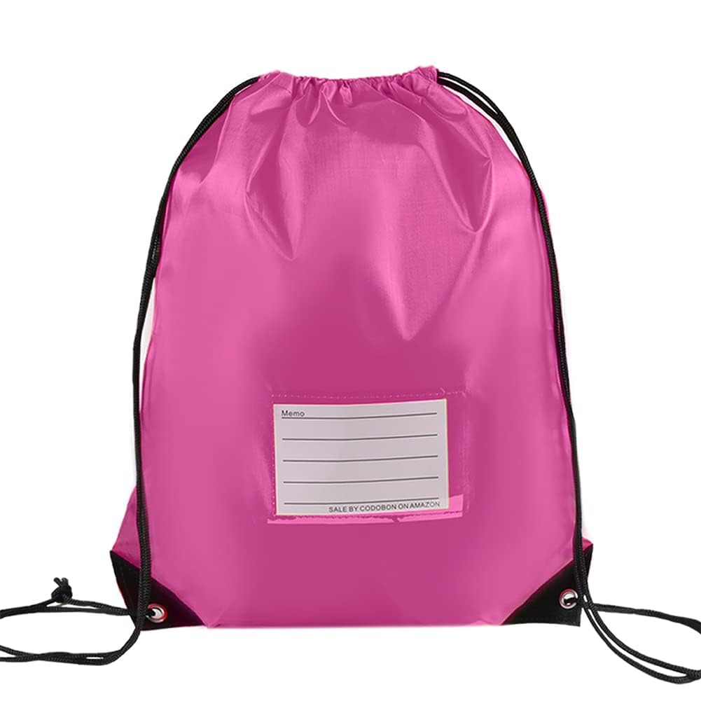30 Pack Drawstring Bags,Bulk Draw String Backpack, Gym Sports Cinch Bag Sackpack for Women Men, Pink