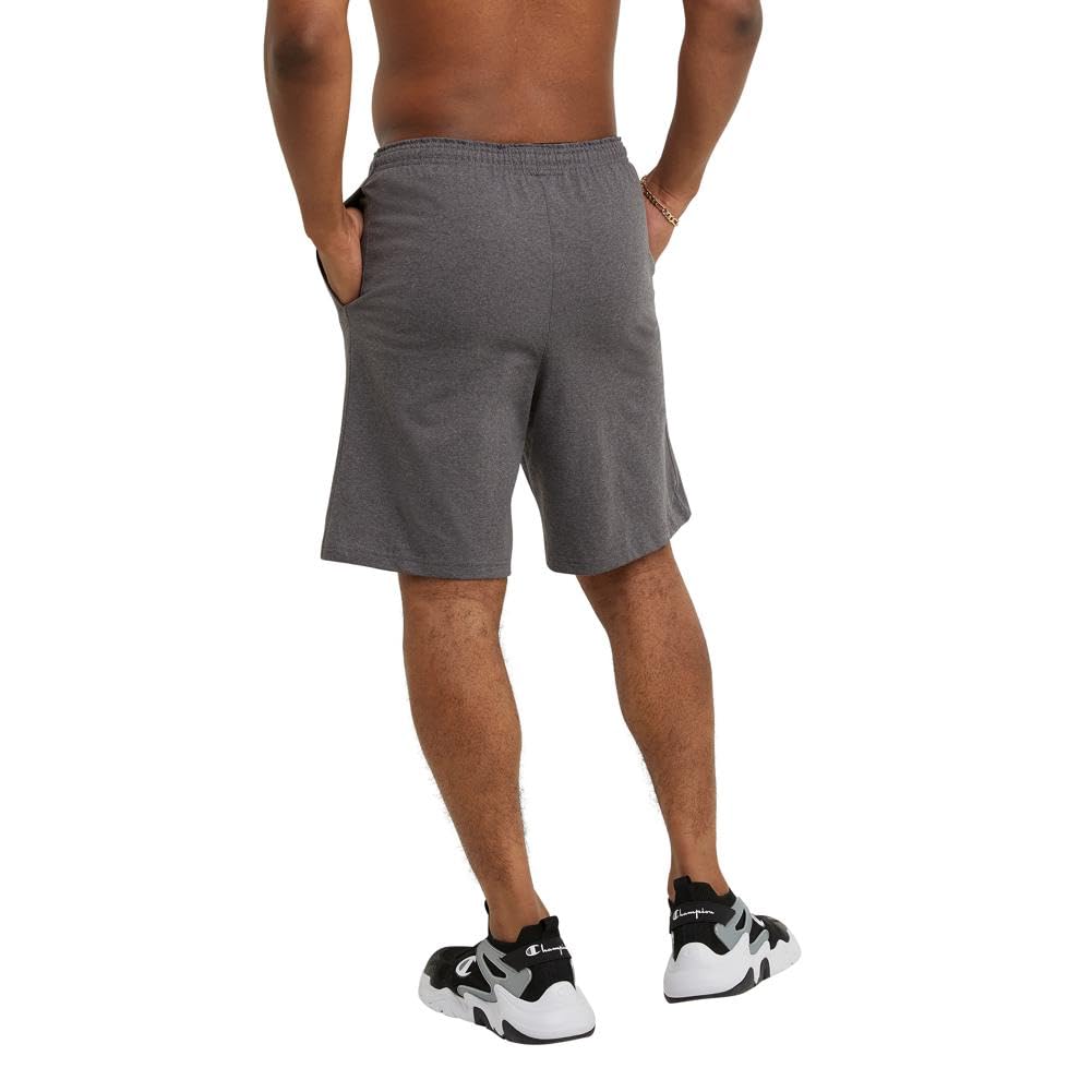 Champion mens 9" Everyday Cotton With Pockets novelty shorts, Granite Heather-407q888, X-Large US