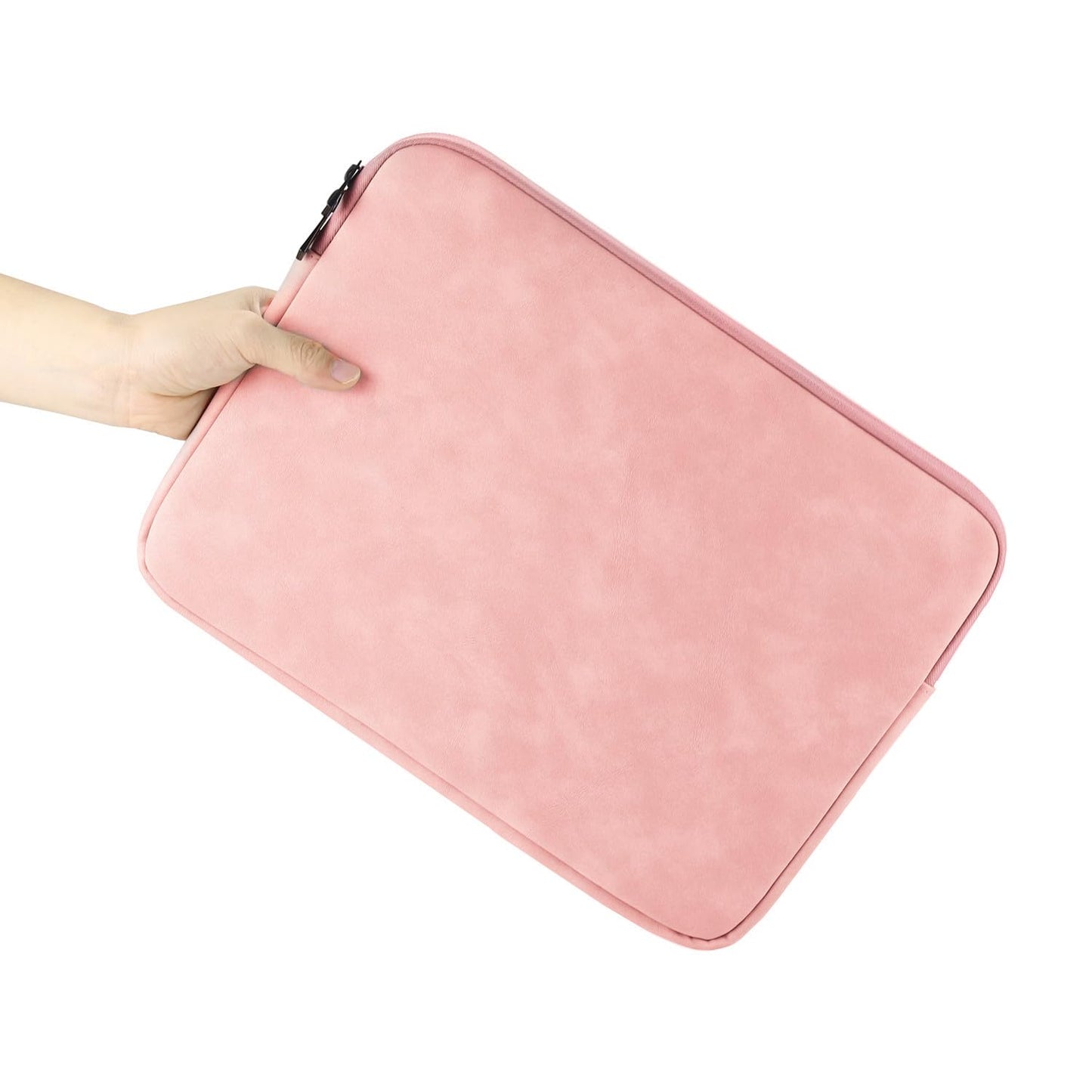 Megoo 14" Laptop Sleeve Soft Case for Surface Laptop 2025 13"/7 13.8"/6 5 4 3 13.5", Surface Book 13.5", Samsung Galaxy Tab S9/S8 14.6", PU Leather Pouch Bag for 13.5"-14.6" Notebook Computers(Pink)