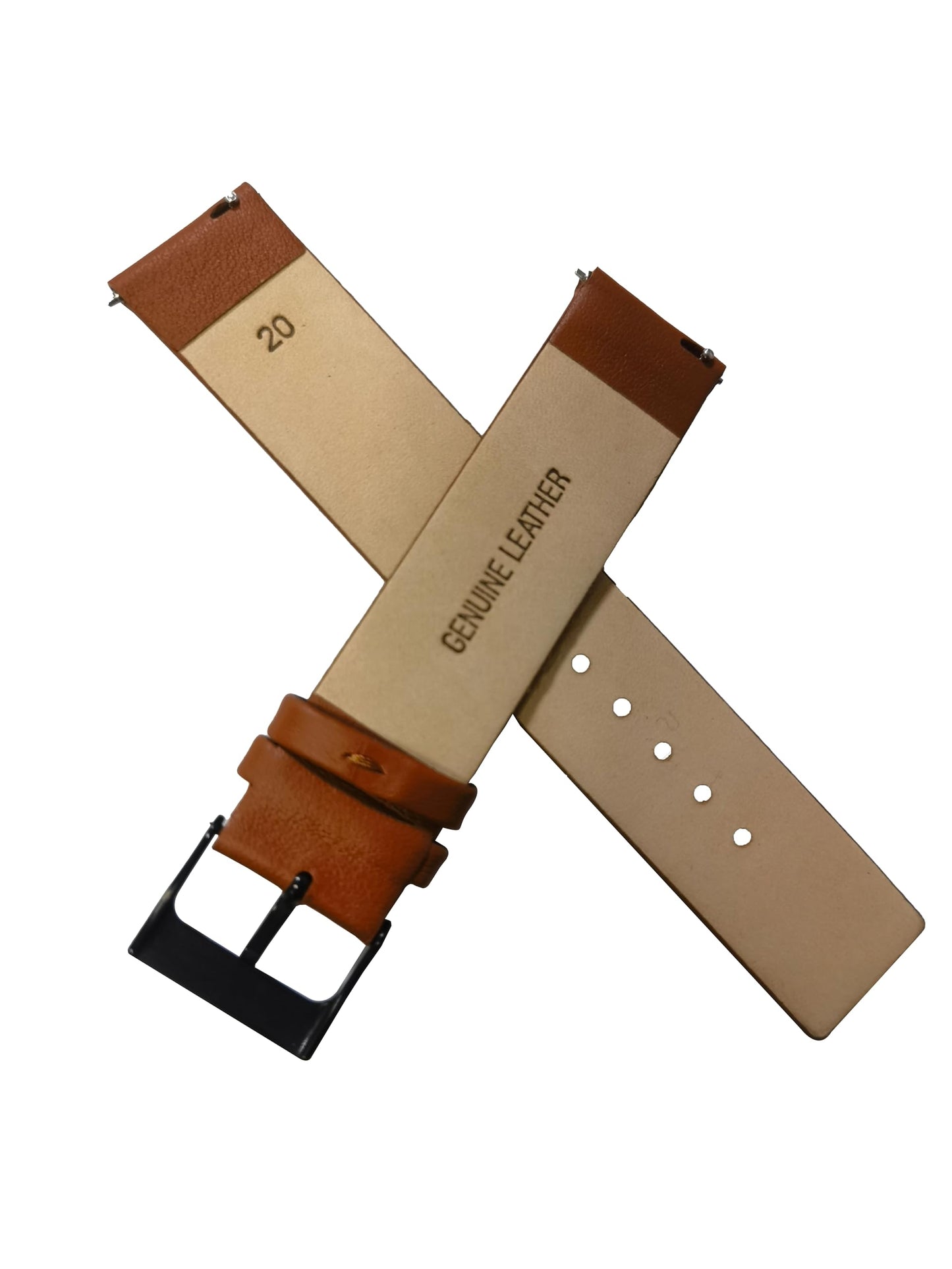 NZZXTO Replacement Leather Watch Band for Skagen Bering Unisex Watches with pin 20mm 22mm Cowhide is soft and durable (20mm Light brown-black)