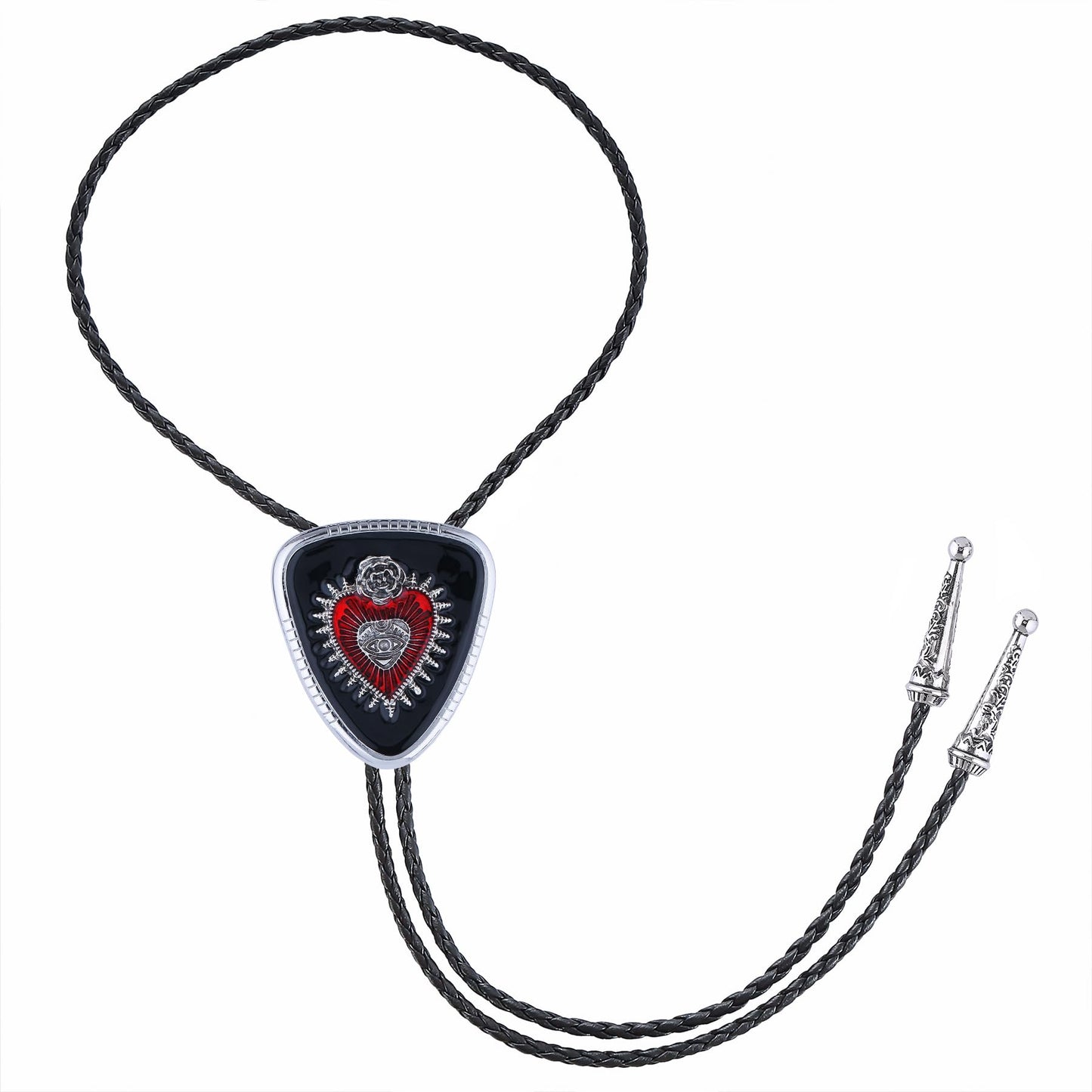 GelConnie Bolo Tie Black Vincent Vega Bolo Tie for Men Women Goth Cowboy String Ties Western Bolero Ties Men