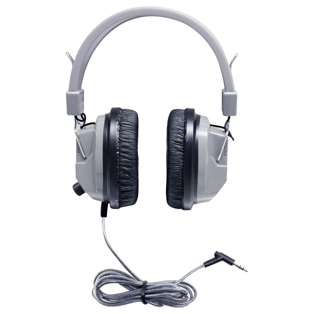 HamiltonBuhl SC‑7V SchoolMate Deluxe Stereo Headphones – 3.5mm Plug, On‑Ear Volume Control, Chew‑Resistant Dura‑Cord, Replaceable Leatherette Cushions, Heavy‑Duty Reclosable Storage Bag