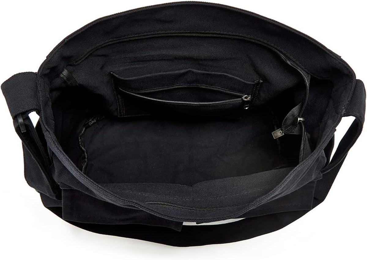 Women Men Crossbody Shoulder Bag Large Hobo Bag with Multiple Pockets Canvas Messenger Tote Bag for Women and Men