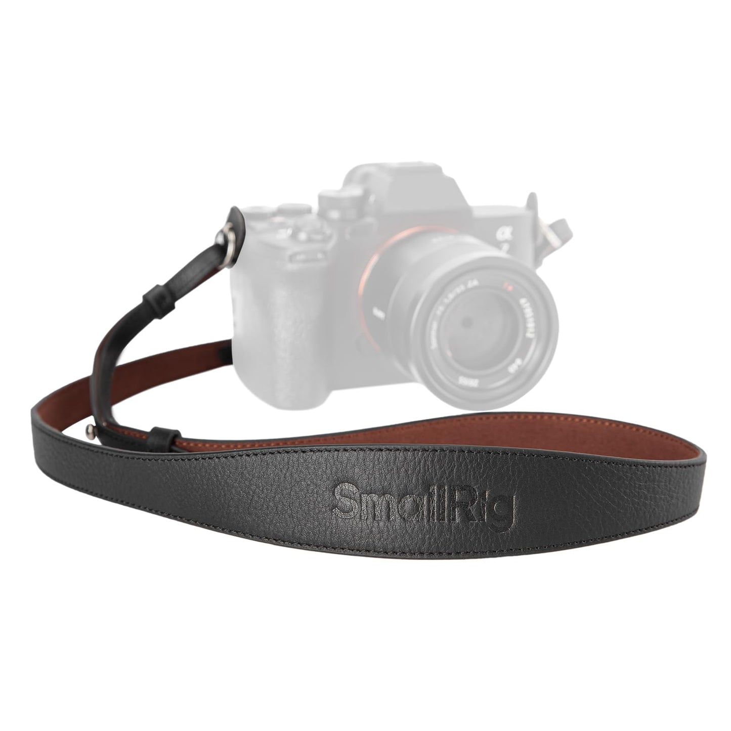 SMALLRIG Universal Leather Camera Shoulder Strap for DSLR Camera, Adjustable 100 to 110cm (39 to 43in), Max Load 10kg (22lb), Ergonomic Shoulder Support for Travel/Vlogging (Black) -5208