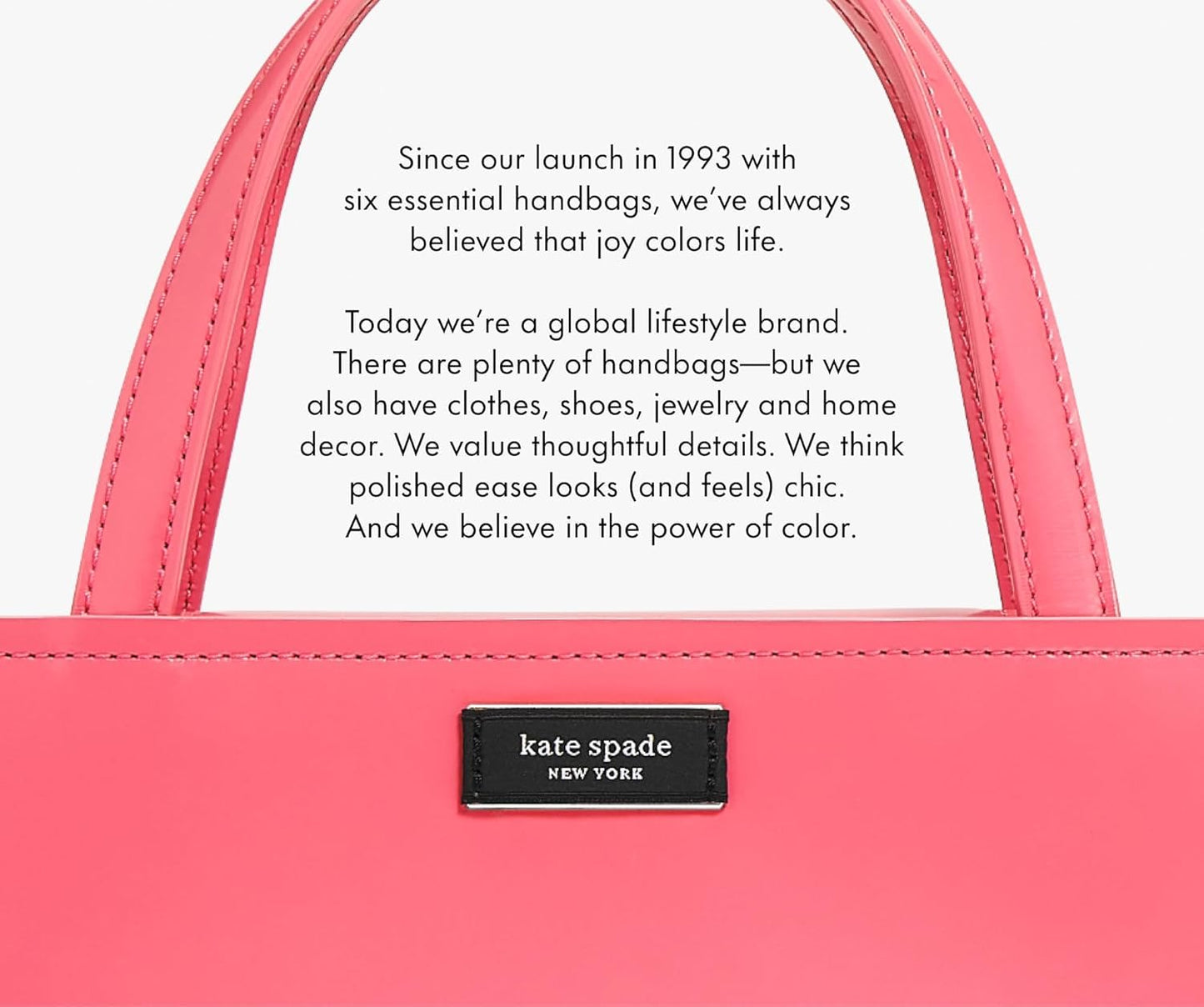Kate Spade New York Cute Pink Luggage Tag for Women, Durable Vegan Leather Suitcase Tag, Unique Luggage Identifier with Scallop Edge, Let's Wander