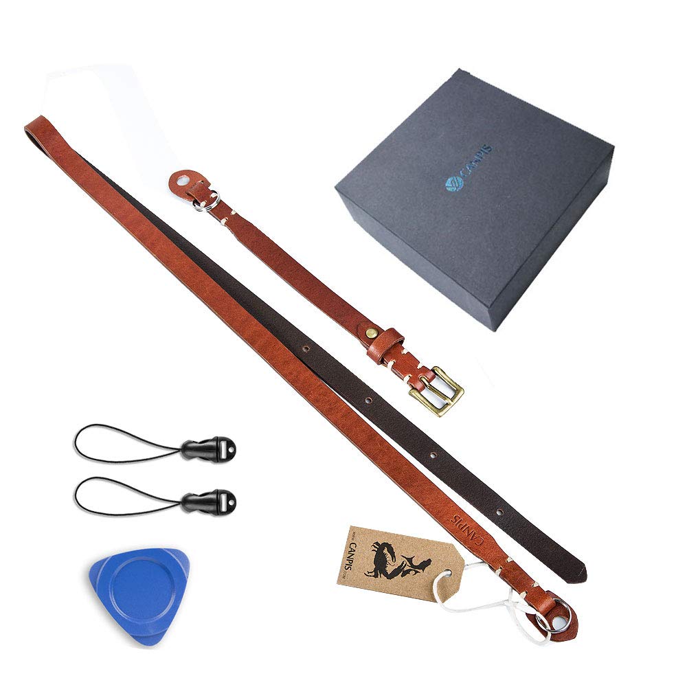 CANPIS CP006 Camera Shoulder Neck Strap Brown, Four Stage Buckled Adjustable Length compatible with Mirrorless Compact Cameras