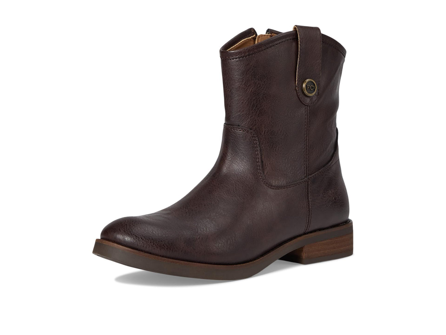 FRYE AND CO. Womens Kellie Button Short Dark Brown 7 Medium