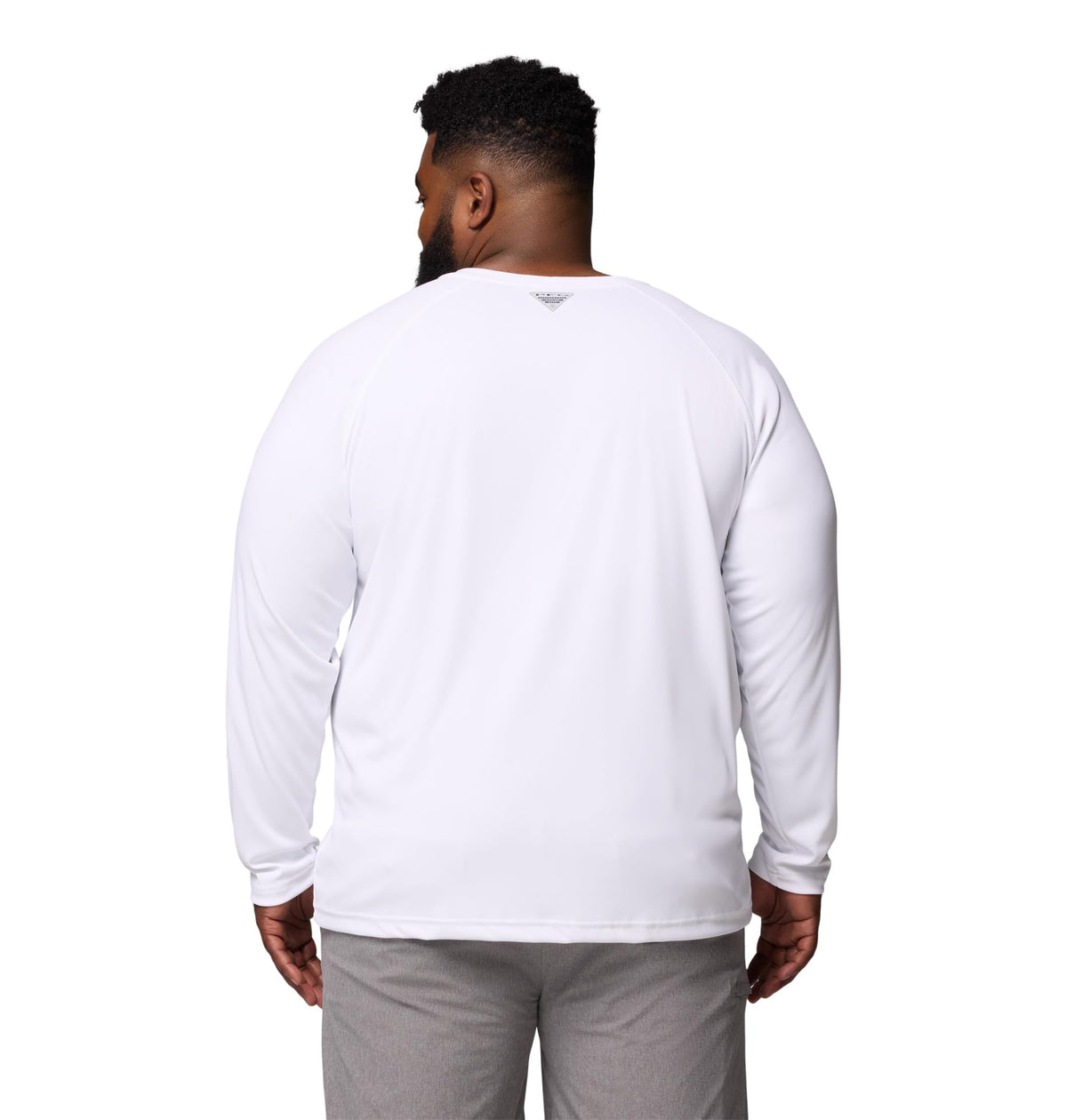 Columbia Men's PFG Terminal Tackle Long Sleeve Fishing Shirt, White/Nightshade Logo, X-Large