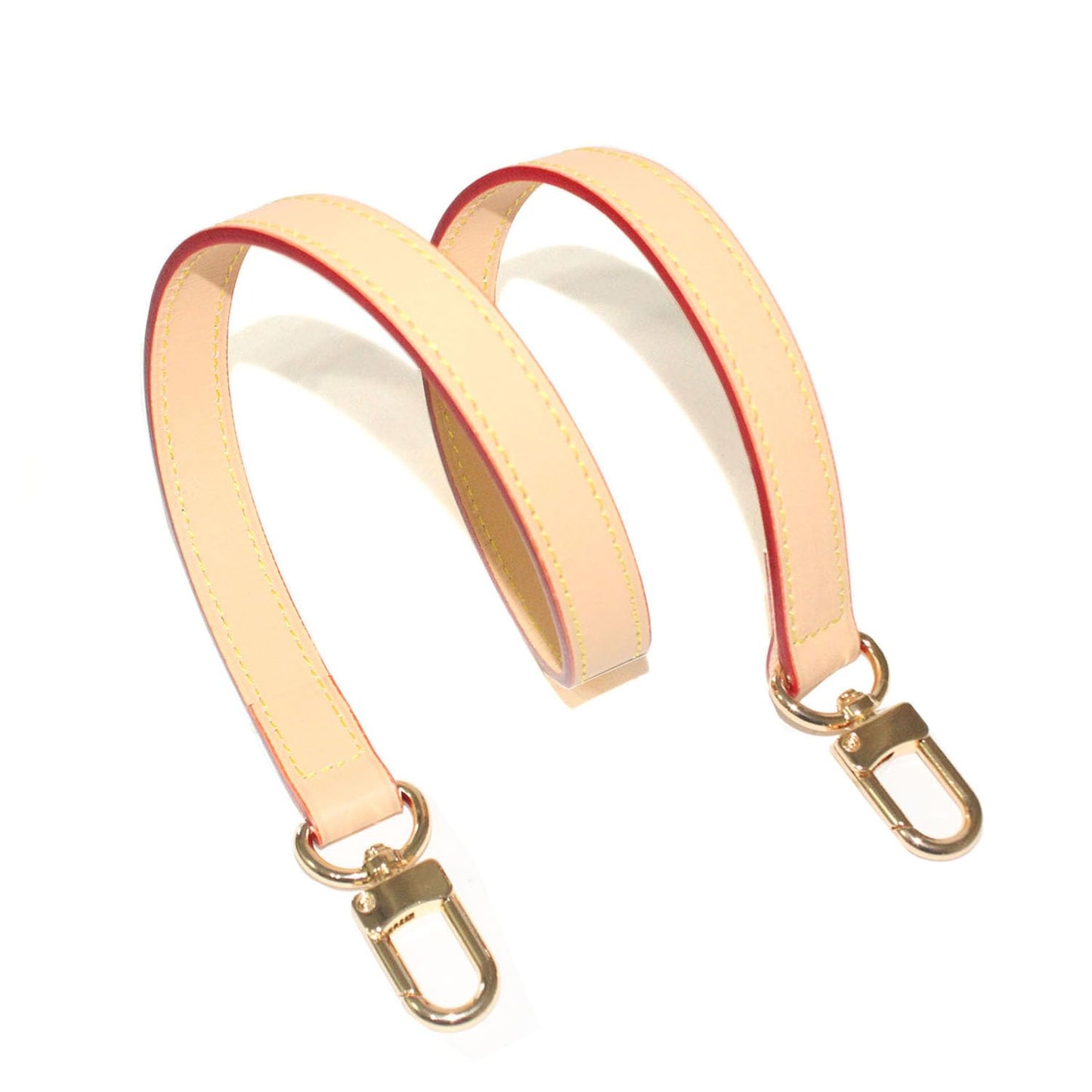 BEUDW Vachetta Leather Handbag Strap, Suitable for Changing Shoulder Straps on L V Handbags and Bucket Bags(Apricot-W:0.7in,L:25.6in)