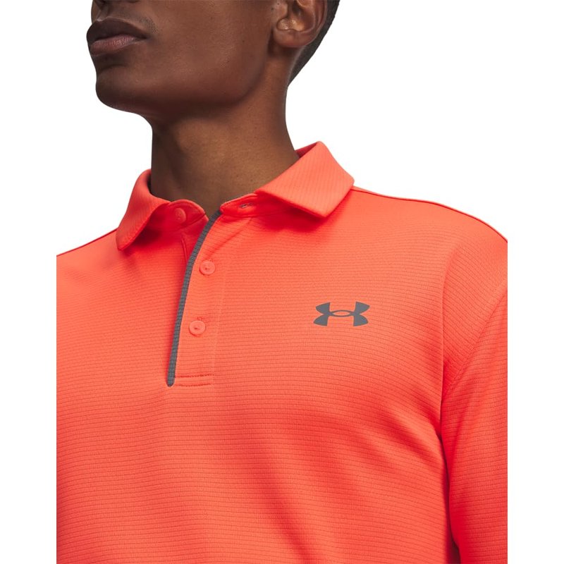 Under Armour Men's Tech Golf Polo, (693) Venom Red / / Pitch Gray, Small