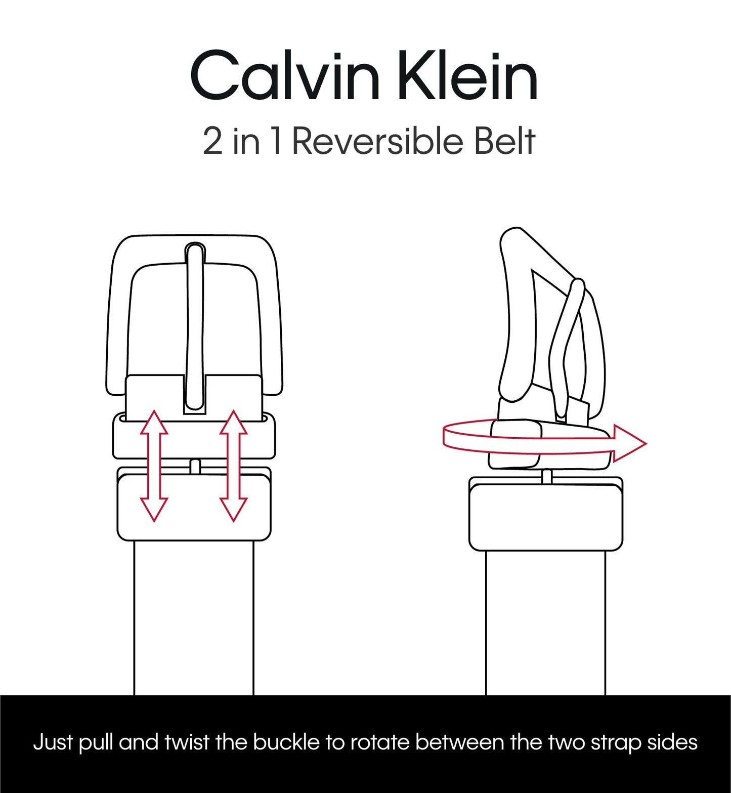 Calvin Klein 32MM CR/CR PLAQ - REVERSIBLE