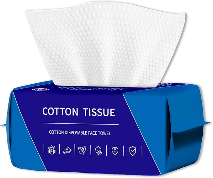 100 Count Disposable face towel, Ultra Thick face towels, Face towels disposable