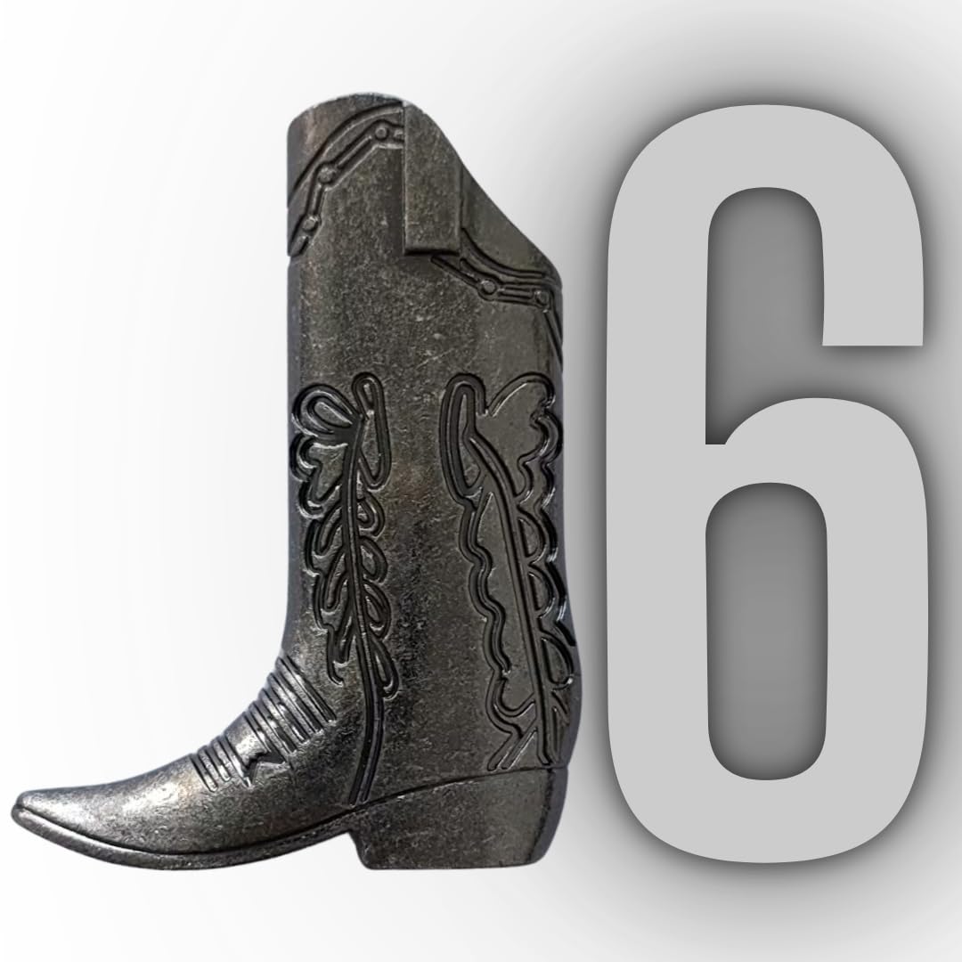 Cowboy Boot Lighter Case. Cow Boy Boot Lighter Holder Sleeve for J5 and J6 BIC Lighters. 3 Colors to Choose from. | Lighters NOT Included (Gray, Full Size J6)