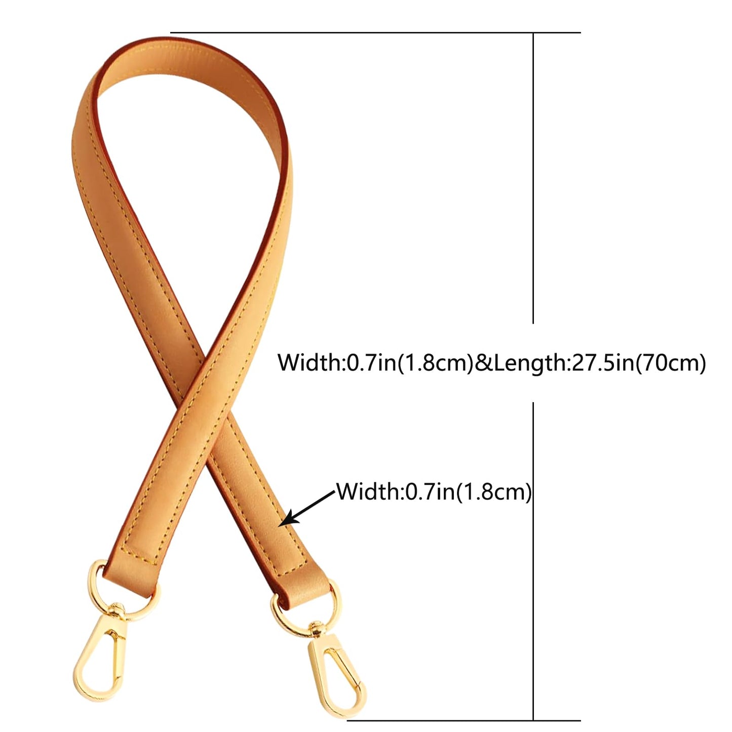 STBL Genuine Vachetta Leather Replacement Straps Purse Shoulder Short Strap Conversion kit for Graceful Tote Soft Speedy Alma and Dauphine & DIY Leather Purse Strap (Beeswax)