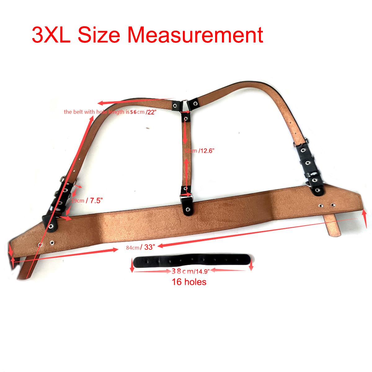 Block Garden Women Harness Belt Halloween Punk Waist Belt Body Chain Belts, Black L
