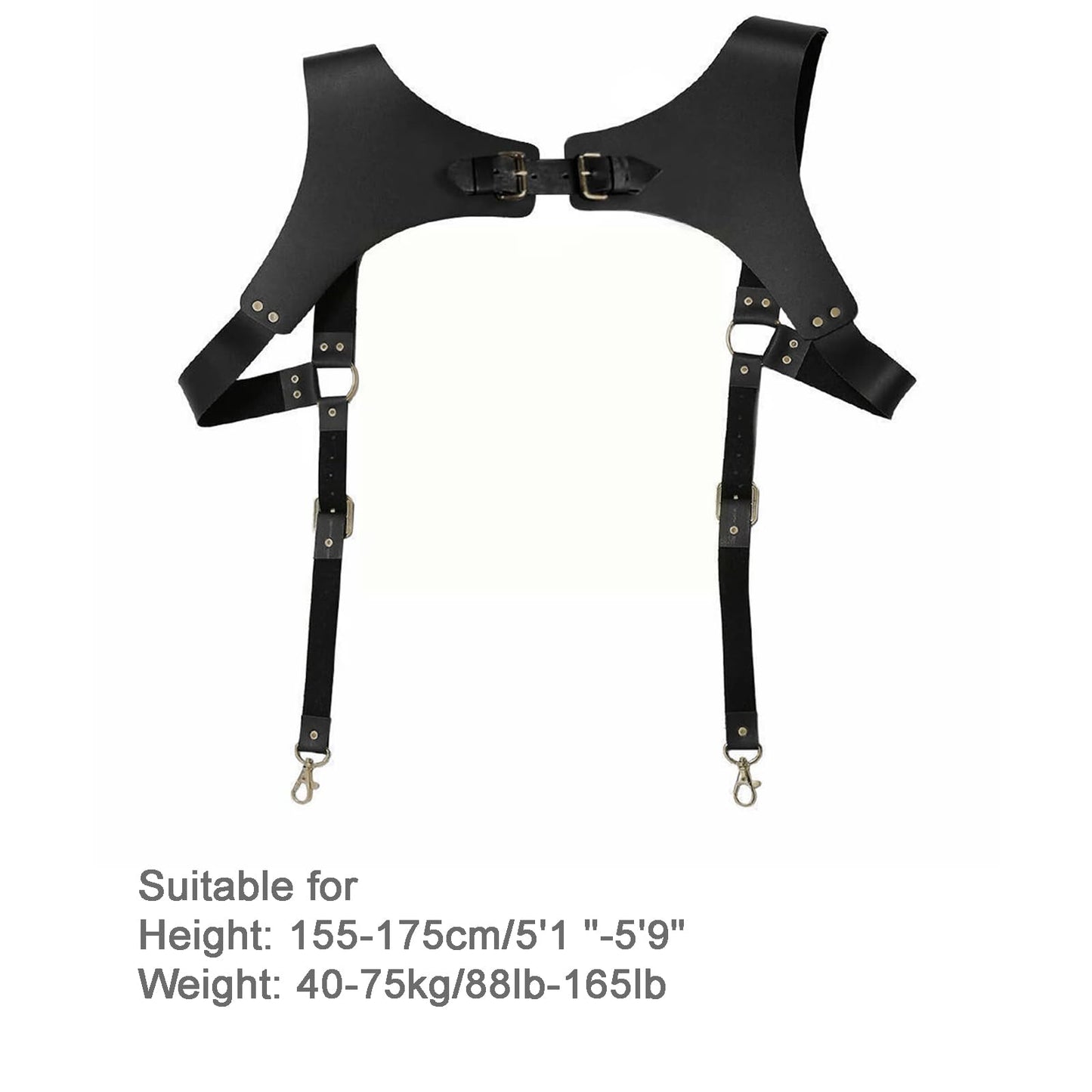 TARZNGGLOP Harness Belt Costume for Men, Men's Pu Leather Body Chest Sexy Body Harness Belt Adjustable Buckle Clothes Outfits, Nightclub Cosplay Clubwear