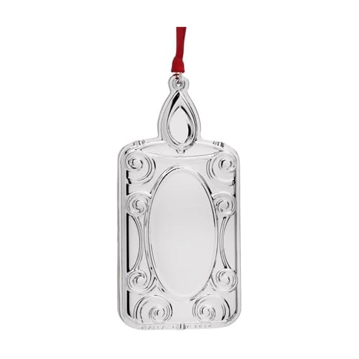 Wallace 2025 Silver-Plated Engraveable Candle Ornament 13th Annual Edition - Handcrafted Collectible with Gift Box, Velvet Pouch and Ribbon, Made in USA