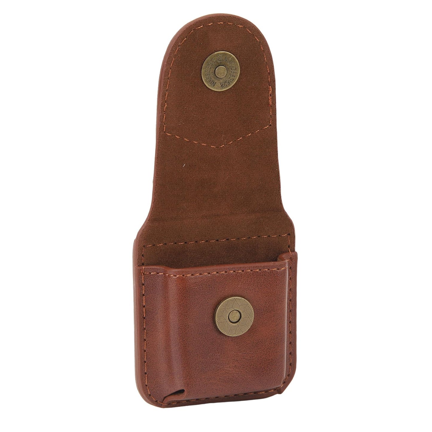 Lighter Pouch Belt Loop PU Holder Scratch Soft Lining Magnetic Buckle Lighter Waist Case Outdoor Travel (Brown)