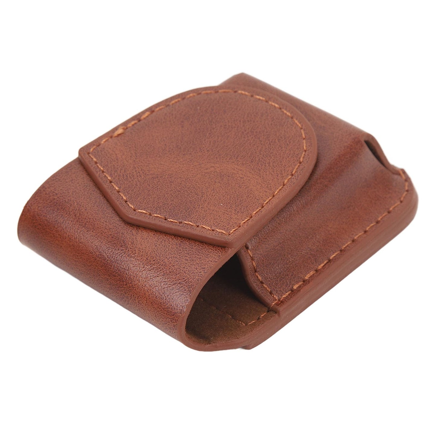 Leather Lighter Case with Belt Loop, Classy Lighter Pouch with Anti Scratch, Soft Lining, Magnetic Buckle, Lighter Waist Case for Outdoor (Brown)