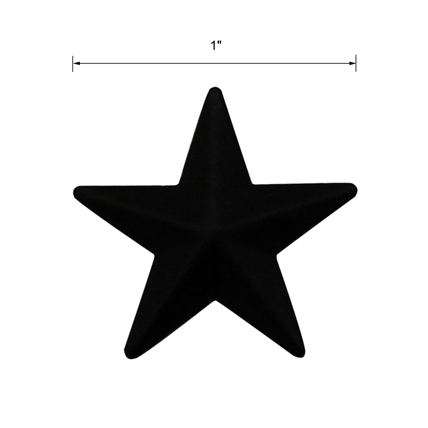 CVHOMEDECO. Primitives Rustic Country Décor. Black Mini Metal Barn Star Home Decorative Accents, 1-Inch, Set of 24