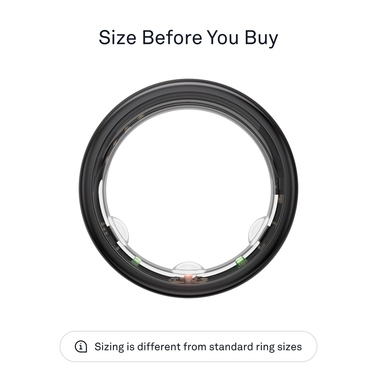 Oura Ring Gen3 Horizon - Black - Size 10 - Smart Ring - Size First with Oura Ring Gen3 Sizing Kit - Sleep Tracking Wearable - Heart Rate - Fitness Tracker - 5-7 Days Battery Life