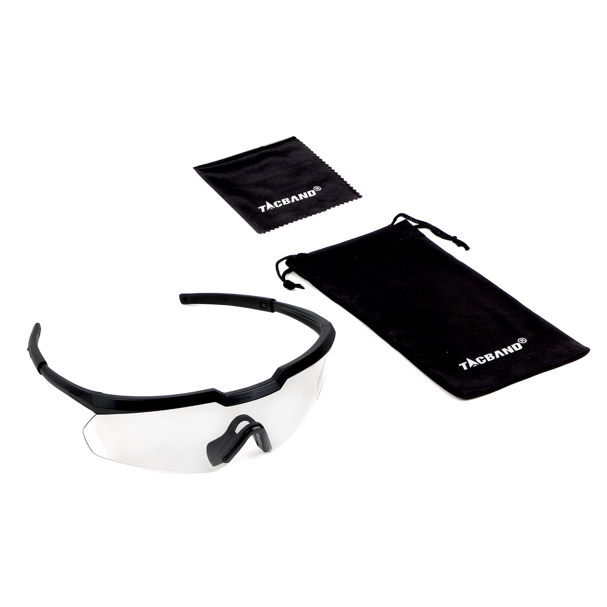 TACBAND Clear Shooting Safety Glasses for Men and Women, Anti-Fog UV Eye Protection Hunting and Shooting Gun Range Eyewear, Clear Safety Glasses with Flexible Frame