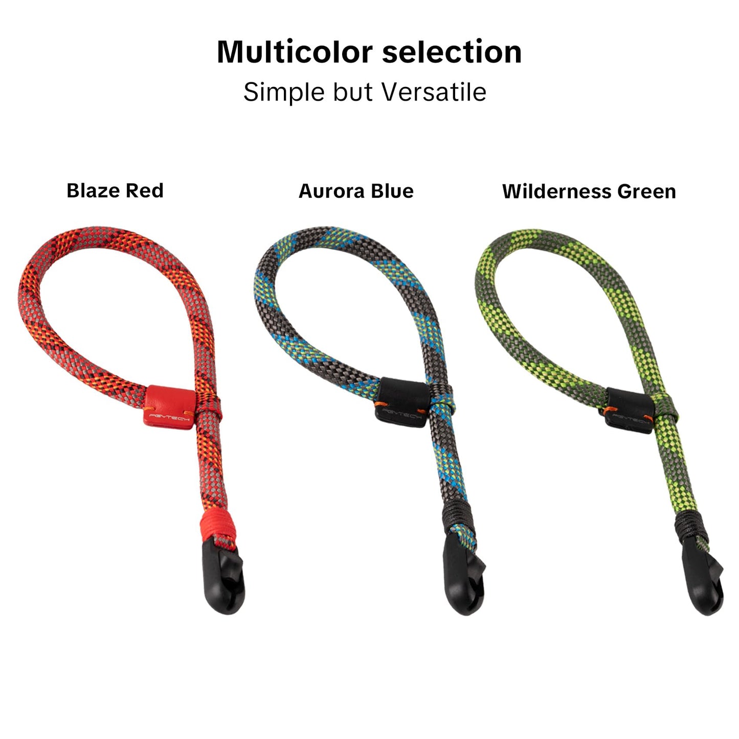 PGYTECH Camera Wrist Strap Slim Outdoor Style, Adjustable Quick Release Anti-Drop Camera Hand Strap for Sony/Nikon/Canon/Gopro Cameras/Mirrorless/Smartphone, 55.1lb Capacity, Aurora Blue