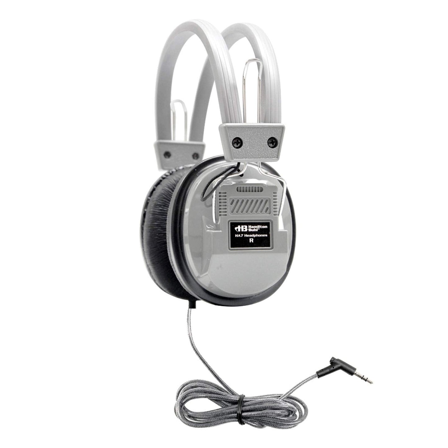 HamiltonBuhl SchoolMate Deluxe Stereo Headphone Gray with 3.5mm Plug