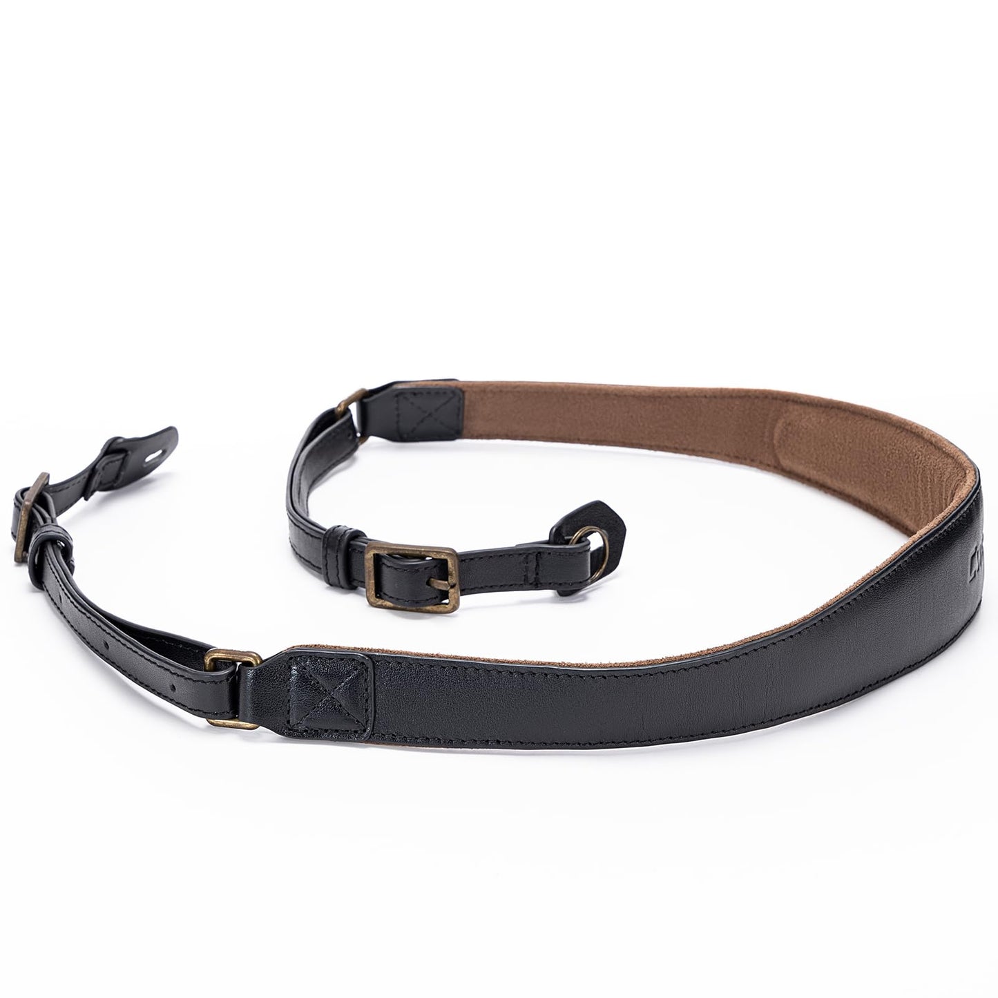 Cwatcun Genuine Leather Camera Strap, Adjustable Neck or Shoulder Sling Strap for Photographers for Nikon Canon Sony Olympus DSLR, Black