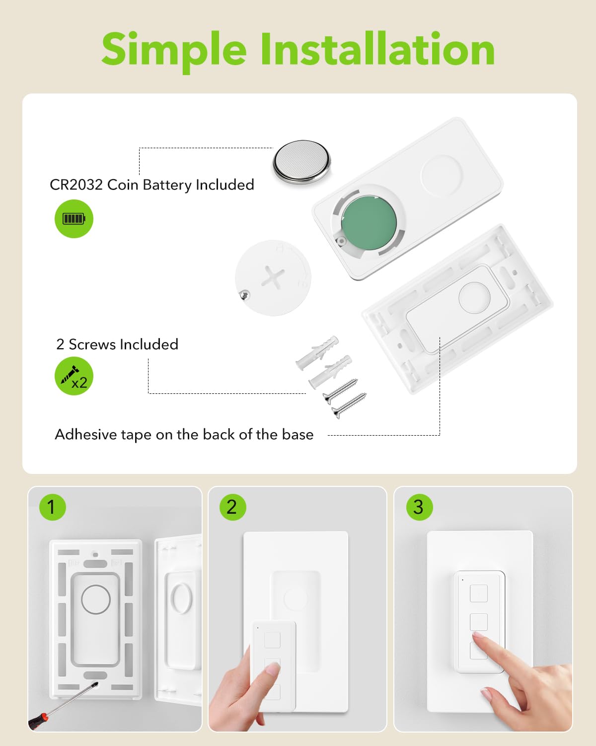 BN-LINK Mini Wireless Remote Control Outlet Switch Power Plug in for Household Appliances, Wireless Remote Light Switch, LED Light Bulbs, White (2 Remotes + 5 Outlets) 1250W/10A