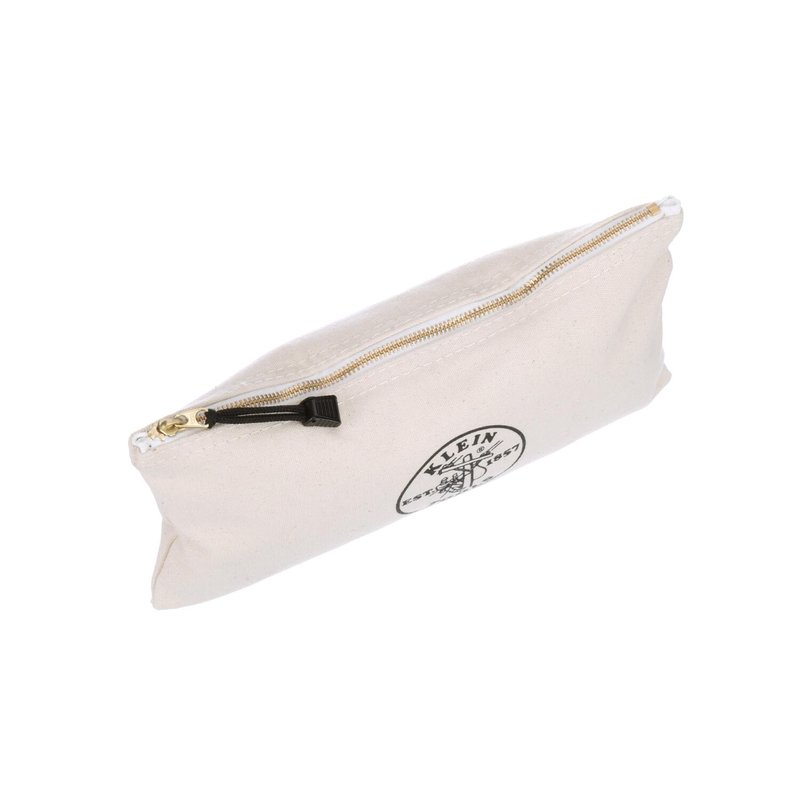 KLEIN TOOLS Zipper Bag, Canvas Tool Pouch with Heavy Duty Brass Zipper Close
