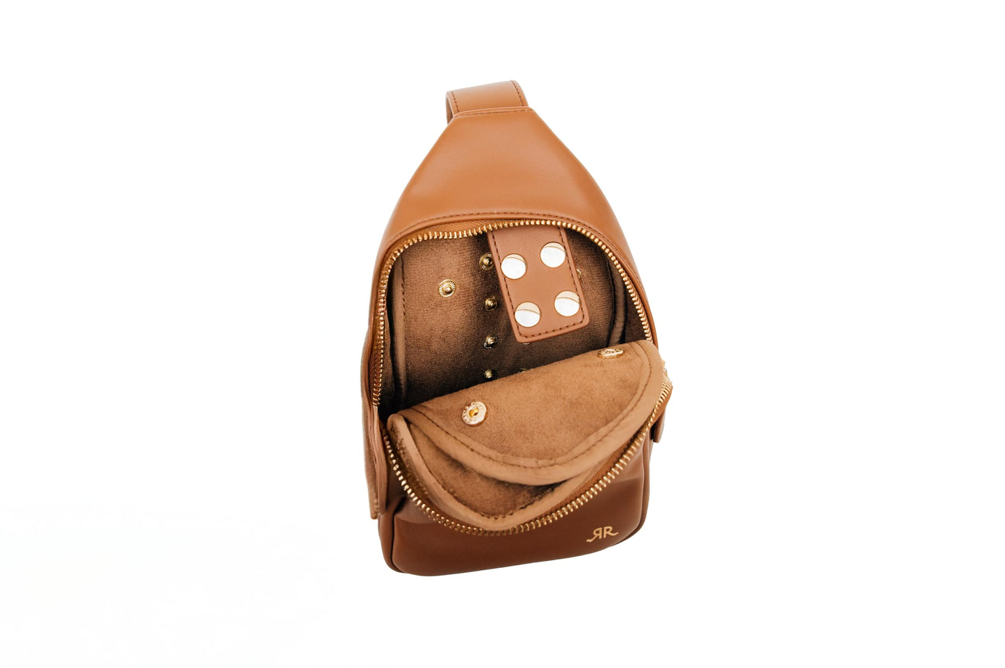 rr ruby+rae The Duo Camera Harness & Crossbody Bag – Double Camera Harness with Removable Crossbody Bag, Vegan Leather, Protective Suede Interior, Black